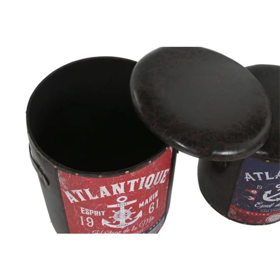 Doboz szett horgony mintával 40x40x48 cm S/2