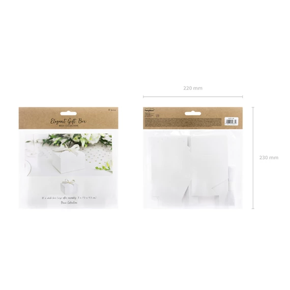 Dobozok felhő alakú fehér 8x7,5x4,5 cm S/10