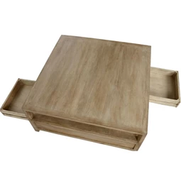 Dohányzóasztal fiókkal 100x100x45 cm