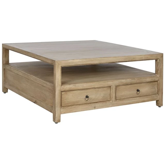 Dohányzóasztal fiókkal 100x100x45 cm