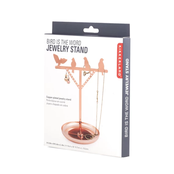 Ékszertartó állvány, madarakkal 1,6x19x16,5 cm