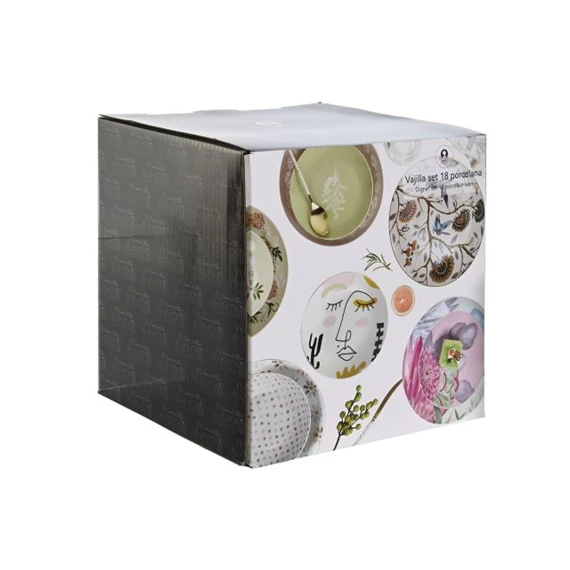 Étkészlet leveles 27x27x3 cm S/18