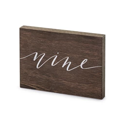 Fa asztalszám kilenc 2x18x12,5 cm