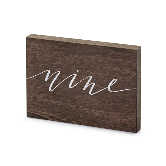 Fa asztalszám kilenc 2x18x12,5 cm