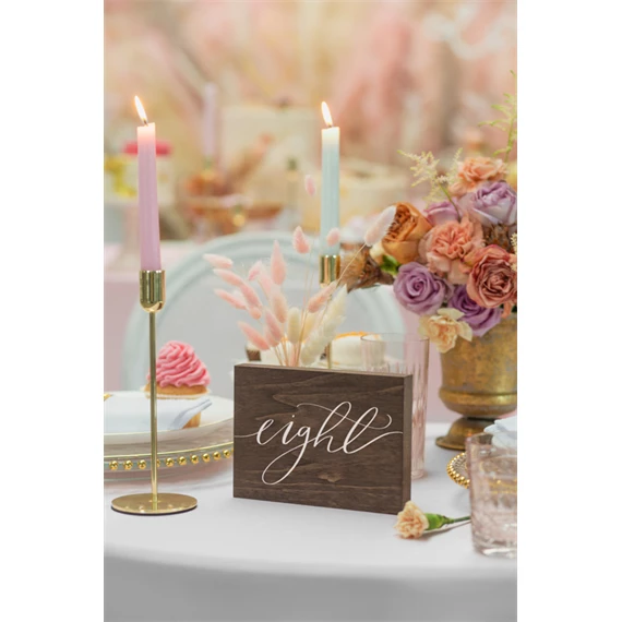 Fa asztalszám nyolcas 2x18x12,5 cm