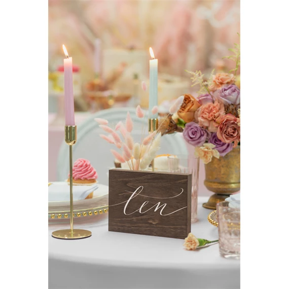 Fa asztalszám tízes 2x18x12,5 cm