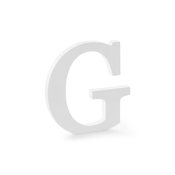 Fa betű g fehér 19,5x20 cm