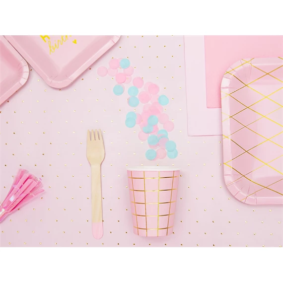 Fa evőeszköz világos rózsaszín 16 cm S/18