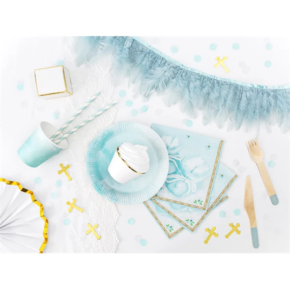 Fa evőeszköz világoskék 16 cm S/18