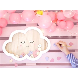 Fa vendégkönyv felhő alakú 30,5x43 cm