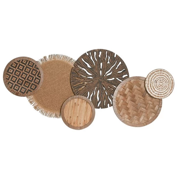 Fali dekoráció körök 100x6,5x49 cm