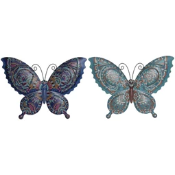 Fali dekoráció pillangó 30x1x23 cm 2 féle