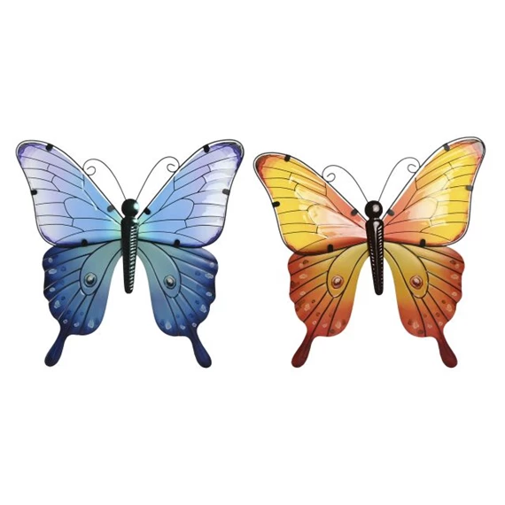 Fali dekoráció pillangó 46x1,5x46 cm 4 féle