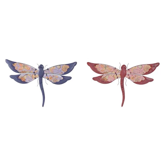 Fali dekoráció szitakötő 46x2,5x30,5 cm 2 féle