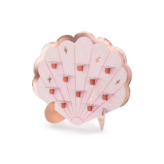 Falra szerelhető kagyló 43x38 cm rózsaszín