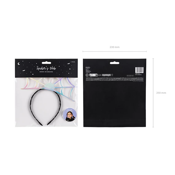 Fejpánt pókháló 21x23 cm mix