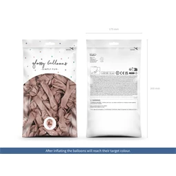 Fényes lufi 12 cm rózsaarany S/50