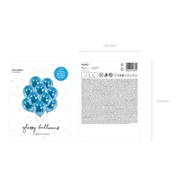 Fényes lufi 30 cm kék S/10