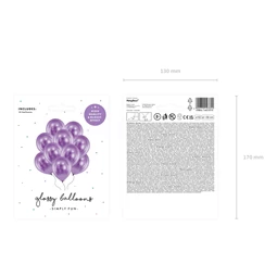 Fényes lufi 30 cm lila S/10