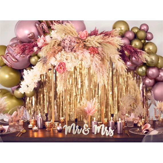 Fényes lufi 30 cm rózsaarany S/10