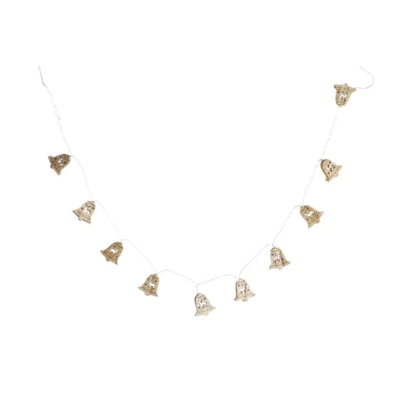 Fényfüzér LED-es harang 6,5x1,4x5,8 cm