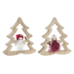 Figura LED-es fenyőfa 16x2,5x18 cm 2 féle