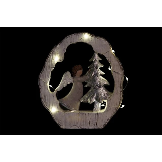 Figura LED-es angyal, mikulás 17x4,5x19 cm 2 féle