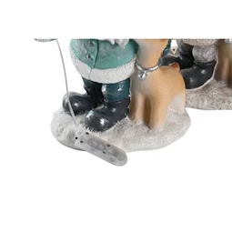 Figura LED-es mikulás 18x11x23,5 cm 3 féle