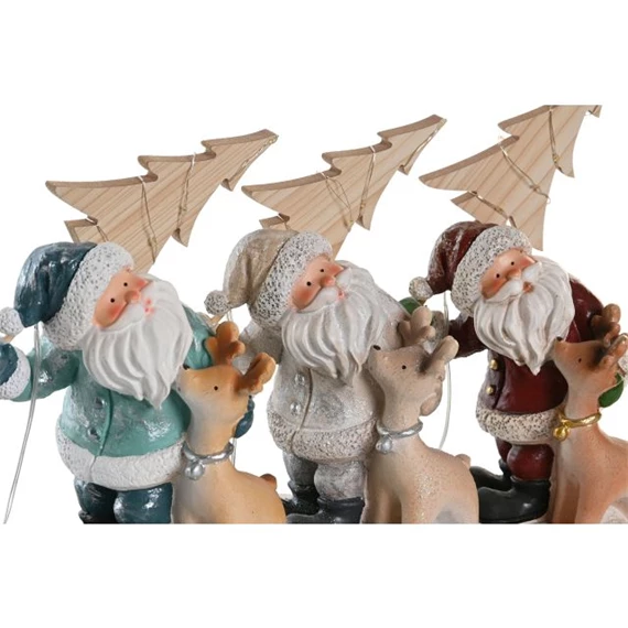 Figura LED-es mikulás 18x11x23,5 cm 3 féle