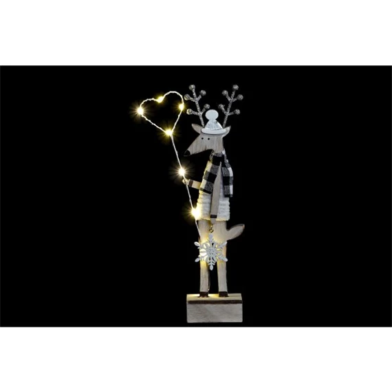 Figura LED-es rénszarvas 11x4x27 cm 3 féle