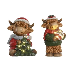 Figura borjú LED-es 22,5x19x38 cm 2 féle