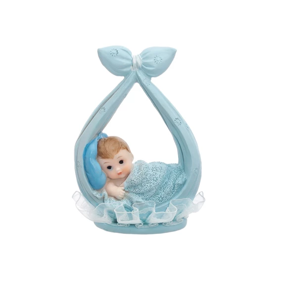 Figura baba fiú sálban kék 11 cm
