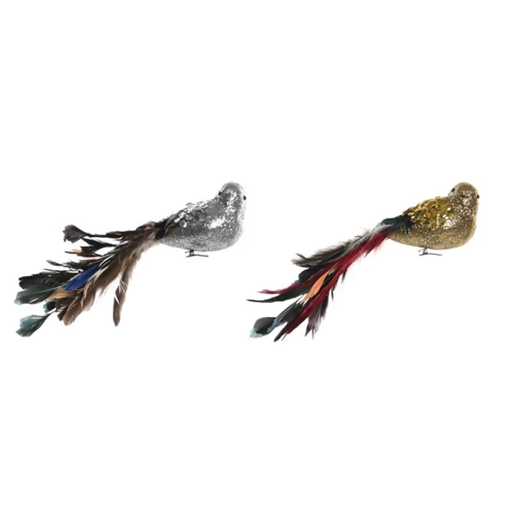 Figura flitteres madár 26x5x7 cm 2 féle