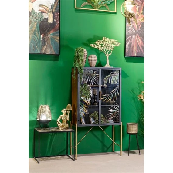 Figura majom levéllel 27x25x43,5 cm