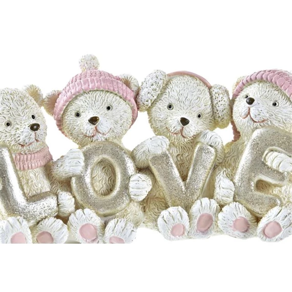 Figura medvék "Love" felirattal 15,5x5,5x7,5 cm