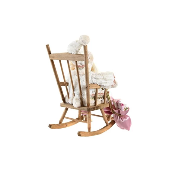 Figura mikulás hintaszékben 23x25x35 cm