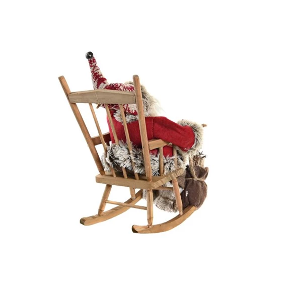 Figura mikulás hintaszékben 23x25x35 cm