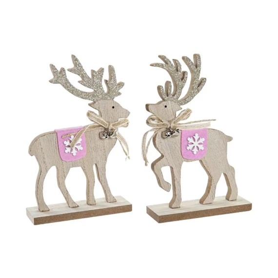 Figura rénszarvas 12x4x19 cm 2 féle