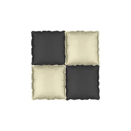 Fólia lufi függöny kétoldalas négyzet, fekete-bézs, 35x35 cm S/4