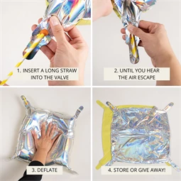 Fólia lufi függöny kétoldalas négyzet, fekete-bézs, 35x35 cm S/4