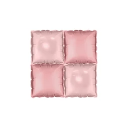 Fólia lufi függöny kétoldalas négyzet, poros rózsa, 35x35 cm S/4