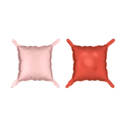 Fólia lufi függöny kétoldalas négyzet, rózsaszín-piros, 35x35 cm S/4