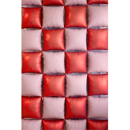 Fólia lufi függöny kétoldalas négyzet, rózsaszín-piros, 35x35 cm S/4