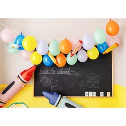 Fólia lufi girlandhoz zsírkréta, szett, 7x30 cm