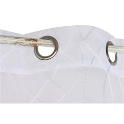 Függöny hímzett, gyűrűs 140x260 cm