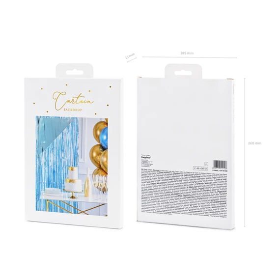 Függöny party kék 90x250 cm