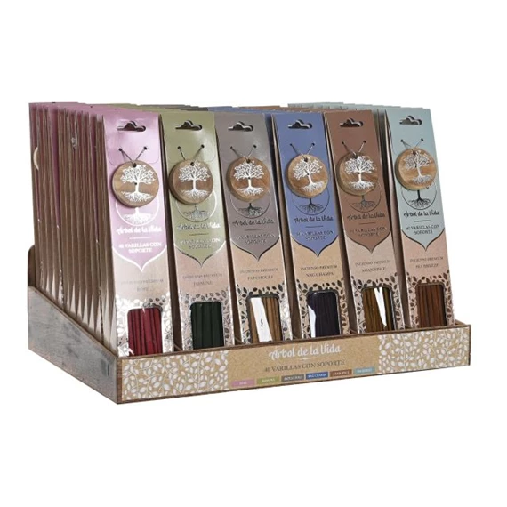 Füstölő szett életfás 45x31x31 cm 6 féle S/40