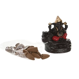 Füstölő tartó szett Ganesha 13x8x12,5 cm 6 féle S/20