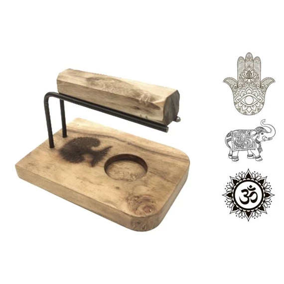 Füstölő tartó szett életfa mintás 13x9x7 cm 4 féle