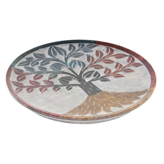 Füstölőtartó fa 13x13x0,7 cm